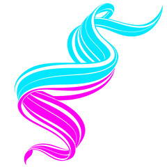 abstract wave background n elegant ribbon design flowing through the air Vector Design and illustration