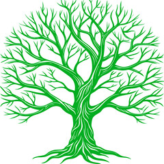 tree silhouette detailed tree branches Vector Design and illustration