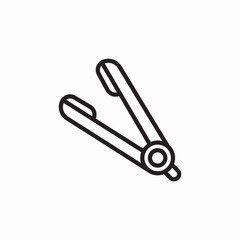 hair straightener icon sign vector