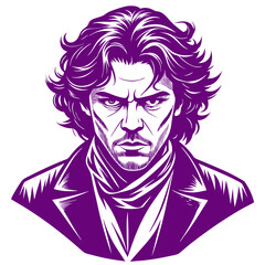 portrait of a person iconic pop culture reference Vector Design and illustration