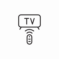 tv remote control icon sign vector