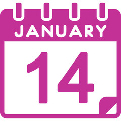 14 January Vector Icon Design