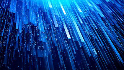 Abstract texture of data flow visualization, like digital rain