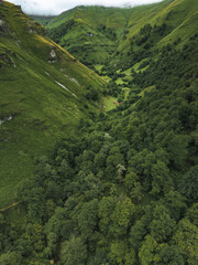 Landscape in the green mountains