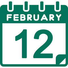 12 February Vector Icon Design