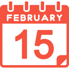 15 February Vector Icon Design
