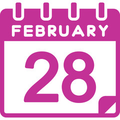 28 February Vector Icon Design