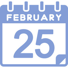 25 February Vector Icon Design