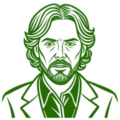 simple line portraits of faces Vector Design and illustration