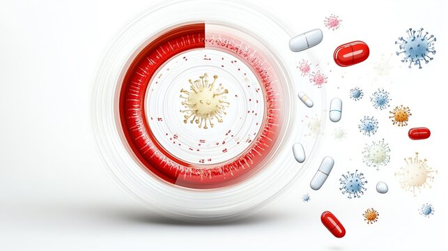 Public health awareness, disease prevention message, impactful 3D illustration