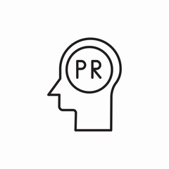 pr head mind icon sign vector