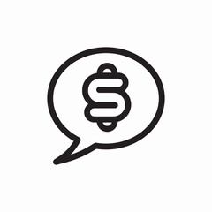 speech bubble money icon sign vector