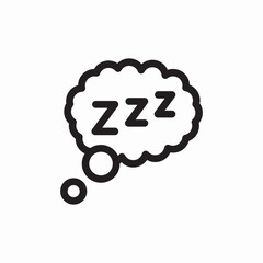 speech bubble sleep icon sign vector