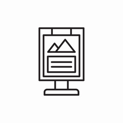 stand ad banner icon sign vector