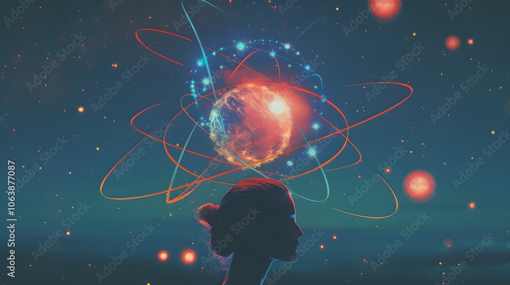 Poster mesmerizing cosmic convergence futuristic astronomical simulation