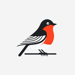 finch bird icon vector art design image on a white background