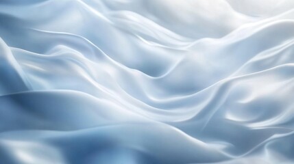 Fototapeta premium Elegant white drapery featuring smooth, flowing folds that create a sophisticated and serene atmosphere.