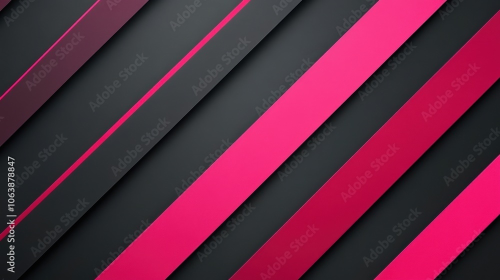 Poster dynamic abstract lines in vibrant pink and black create a futuristic visual theme, evoking energy an