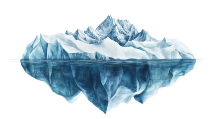 Obraz premium Iceberg Mountain Peak Reflection.