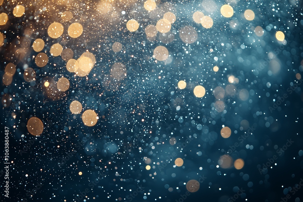 Poster stunning bokeh effect with sparkling lights and shimmering dust particles creating a magical atmosph