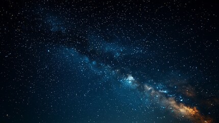 Stunning night sky filled with stars and a vibrant Milky Way. Perfect for astronomy lovers and cosmic enthusiasts.