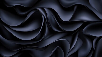 Fototapeta premium Abstract dark pattern with layered curves creating a sense of depth and tranquility.