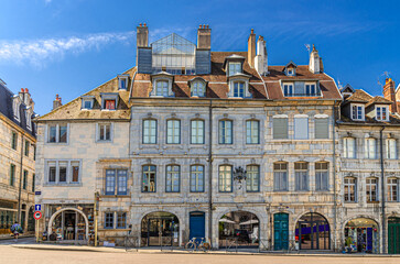 Maison natale de Victor Hugo birthplace house building on Grande Rue street in Besancon old town...