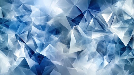 Obraz premium A serene abstract background in various shades of blue, featuring translucent geometric shapes and a soft gradient.