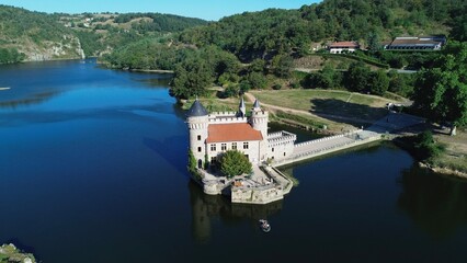 drone photo la Roche castle france europe
