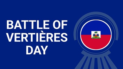 Battle of Vertières Day web banner design illustration 