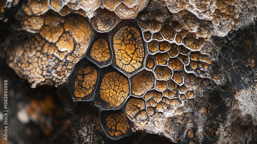 Poster intricate close-up of natural textures and patterns