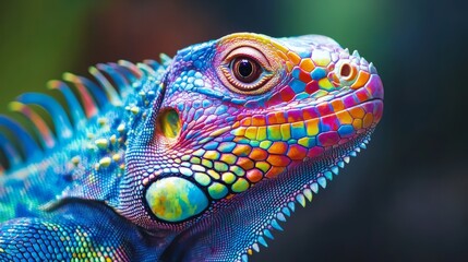 Fototapeta premium close-up iguana eyes