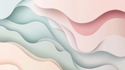 Obraz premium Abstract flowing waves in pink and blue hues create a serene and vibrant atmosphere.