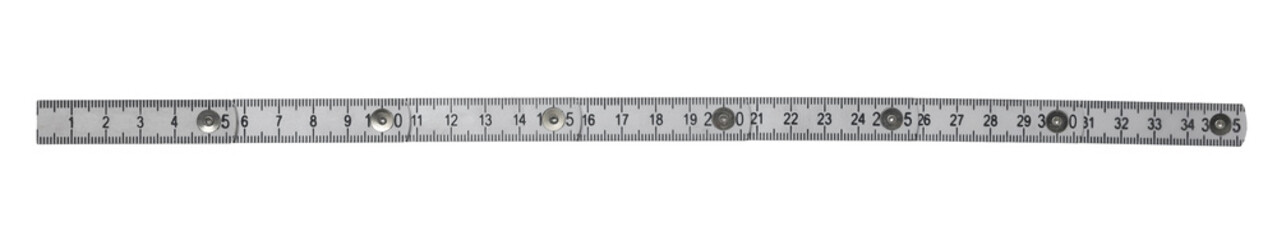 Folding ruler isolated on white background, clipping
