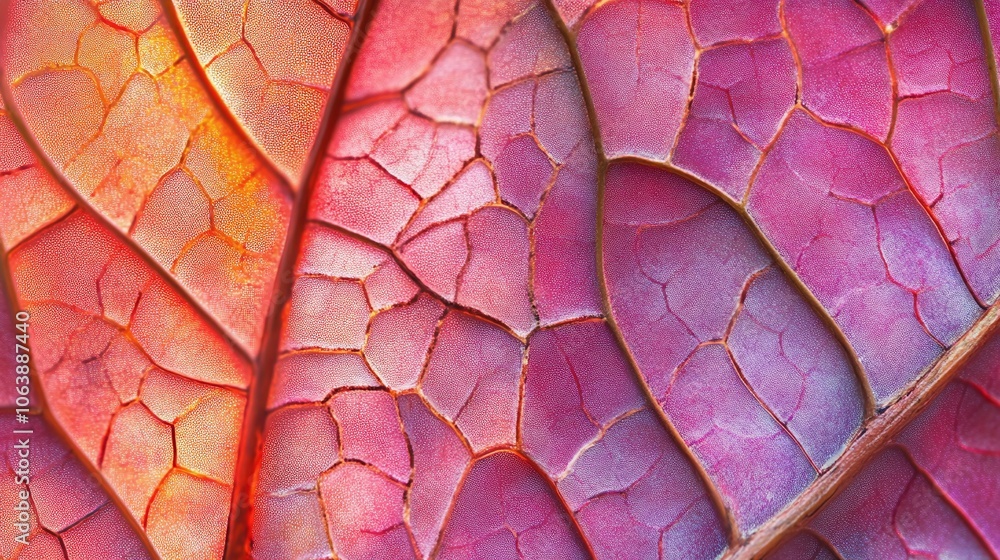 Poster macro view of leaf patterns and textures