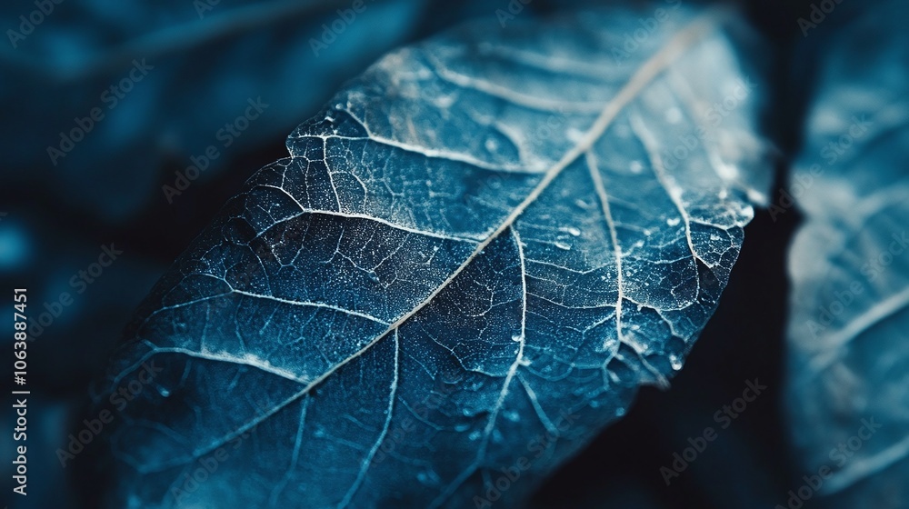 Poster macro shot of leaf patterns and textures
