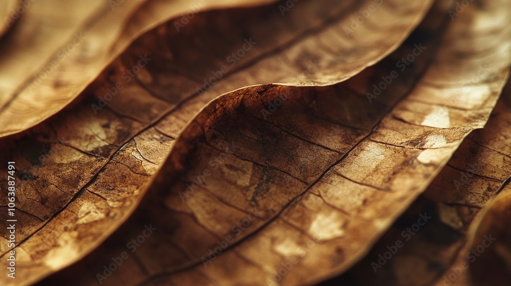 Poster macro shot of natural leaf patterns and textures