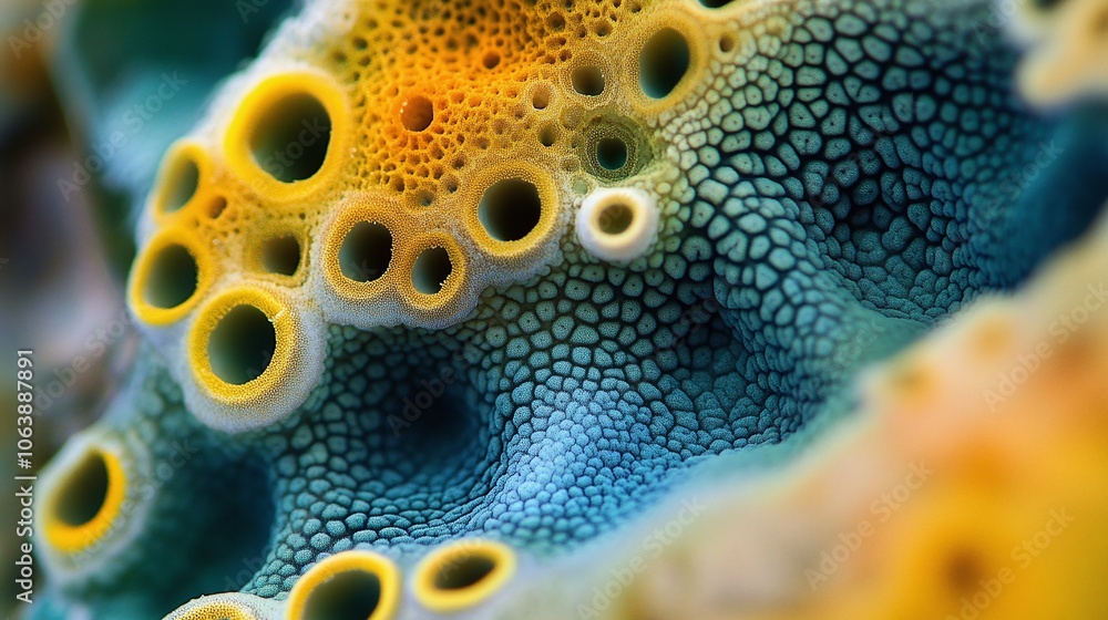Poster natural macro colors and organic texture with vibrant details and unique patterns.
