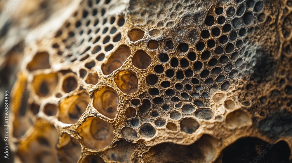 Poster natural macro shot highlighting intricate texture and surface detail in organic patterns.