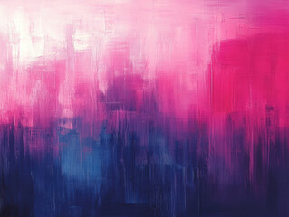 Fototapeta premium Gradient of pink and blue brush strokes, creating a soft and dreamy abstract artwork with a serene, atmospheric effect, resembling a hazy landscape.