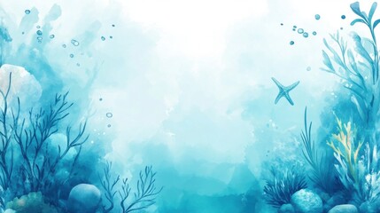 Naklejka premium Vibrant underwater scene filled with colorful fish and coral, creating a serene and lively aquatic atmosphere.