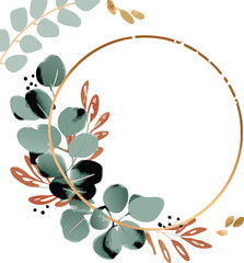 Golden Circle Eucalyptus Floral Wreath Design