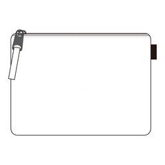 Simple Zipper Pouch Technical Drawing Template
