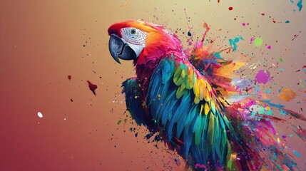 Fototapeta premium colorful parrot macaw