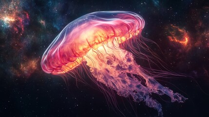 abstract backgroundwith jellyfish