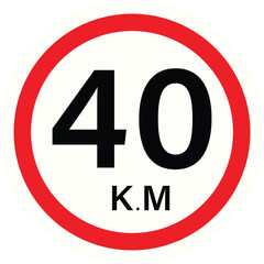 40 km/h speed limit.