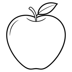 apple fruit line icon vector design