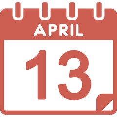 13 April Vector Icon Design