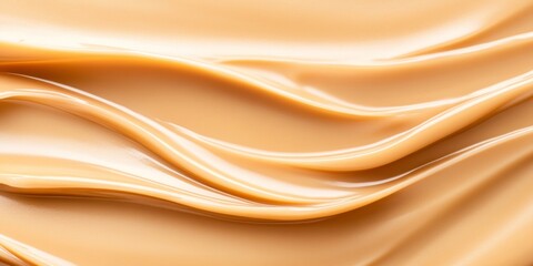 Close-up of rich smooth caramel with flowing texture and warm lighting captured for luxurious food presentations