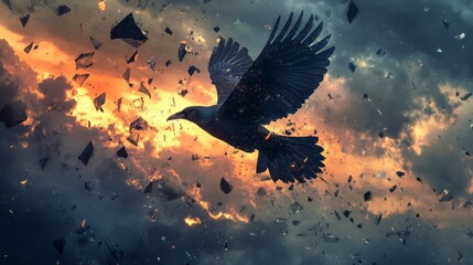 Fototapeta premium bird in sky